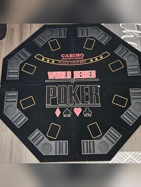 World Series of Poker Octagonal Game Mat in Black, Red, Yellow